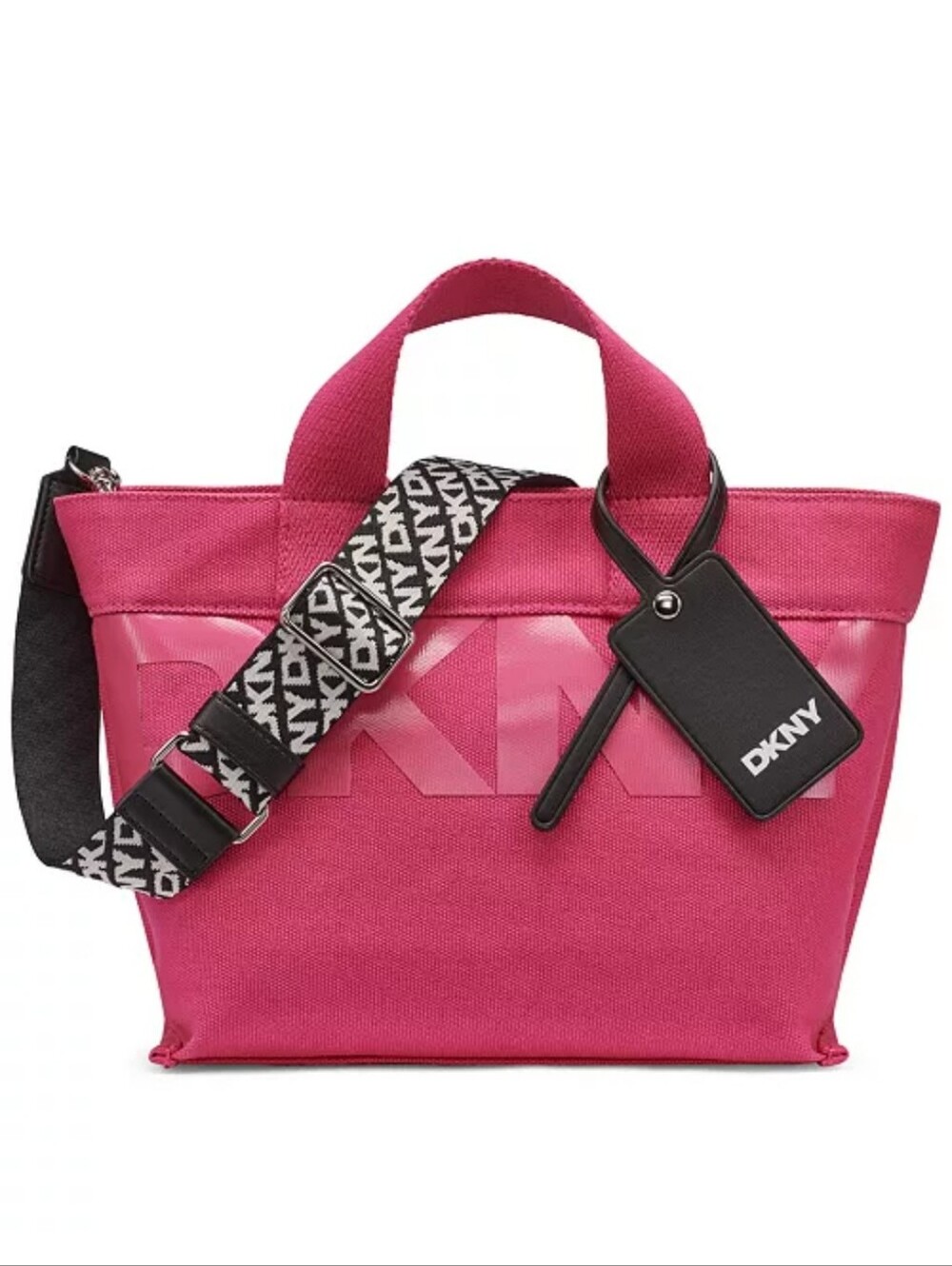 DKNY Pink Canvas Tote with Logo Strap/ BNWT